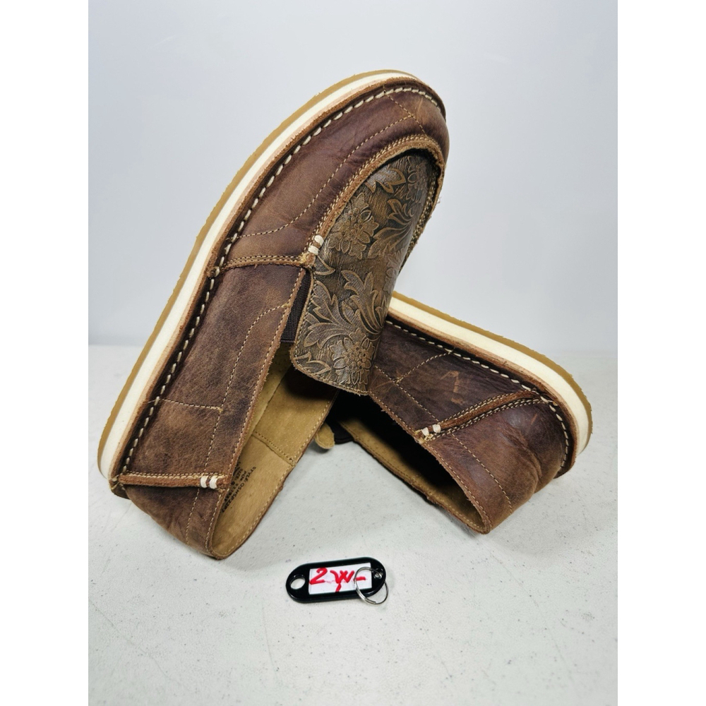 RANK•45 Amberlin Textured Print Leather Pullon Casual Shoes Size 8